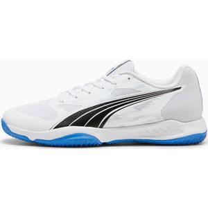 PUMA Elimineer Turbo handbalschoenen, Wit/Blauw