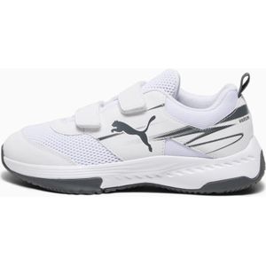 PUMA Varion II Indoor Sports klittenbandschoenen, Wit/Grijs