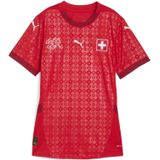 PUMA Zwitserland Vrouwenteam 2025 Thuisshirt voor Dames, Rood, Maat XXS