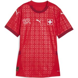 PUMA Zwitserland Vrouwenteam 2025 Thuisshirt voor Dames, Rood, Maat XXS