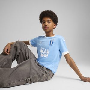 PUMA Malmö FF thuisshirt, Blauw/Wit, Maat 5-6Y