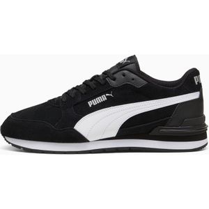 PUMA ST Runner v4 Suede unisex sneakers voor Heren, Zilver/Zwart/Wit