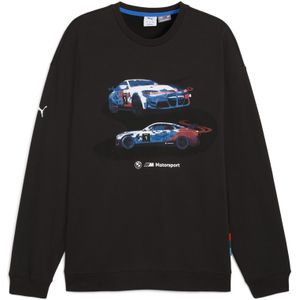 PUMA - BMW M Motorsport - Sweatshirt - Zwart - Grafisch - Ronde Hals