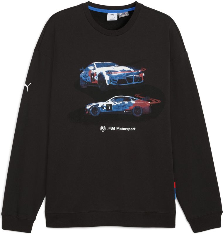PUMA - BMW M Motorsport - Sweatshirt - Zwart - Grafisch - Ronde Hals