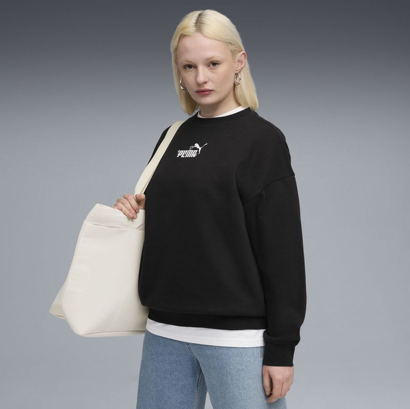 PUMA - Essentials Nature 2.0 - Oversized Sweater - Zwart