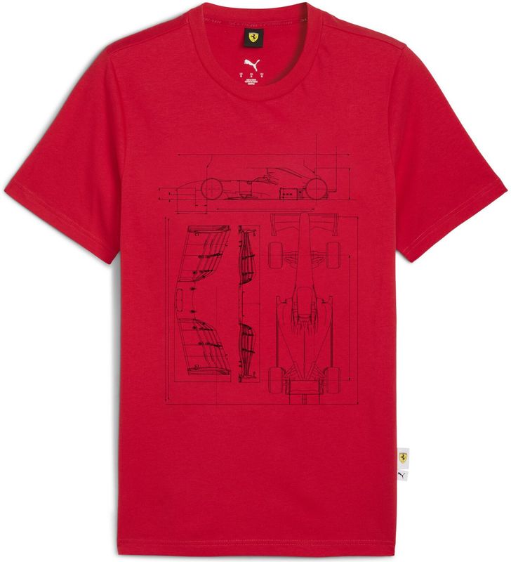 PUMA - Scuderia Ferrari - T-shirt - Rood - Heren