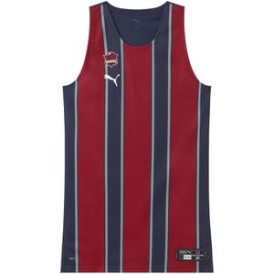 PUMA Saski Baskonia Pro Home basketbalshirt voor Heren, Blauw, Maat S