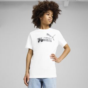 Essentials camouflage T-shirt voor Heren, Wit, Maat 5-6Y | PUMA