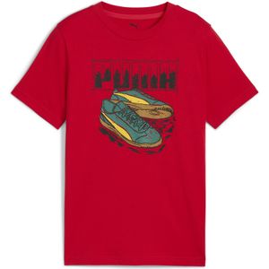 PUMA - Graphic - T-shirt - Rood - Voor Heren