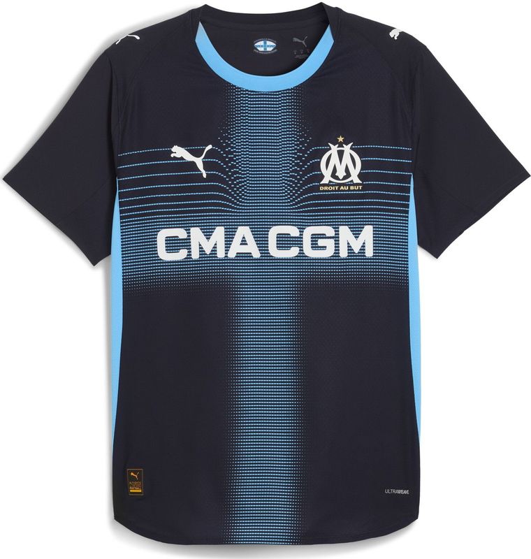 PUMA Olympique de Marseille 25/26 authentiek uitshirt voor Heren, Blauw, Maat S