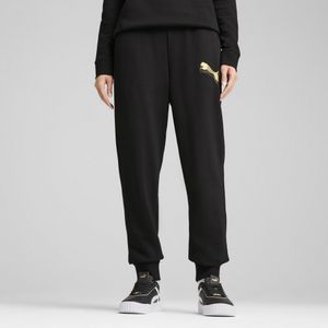 ESS METALLIC sweatpants voor Dames, Zwart/Goud, Maat M | PUMA