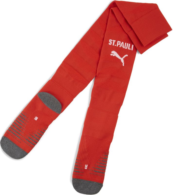 PUMA - FC St. Pauli 25/26 - Sportsokken - Rood/Wit - Maat 31-34