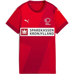 PUMA Deense handbalbond thuisshirt voor Dames, Rood, Maat S