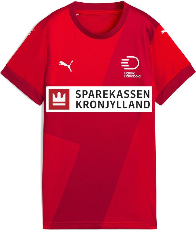 PUMA Deense handbalbond thuisshirt voor Dames, Rood, Maat S