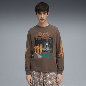 PUMA GRAPHIC Jogging Partner top met lange mouwen voor Heren, Brons, Maat S