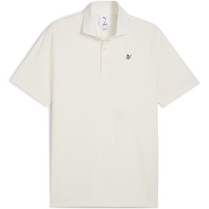 PUMA x REIGNING CHAMP MATTR jacquard golfpolo voor Heren, Wit, Maat M