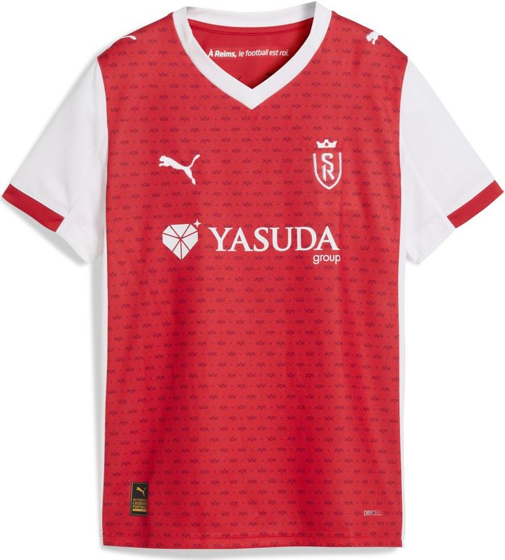 PUMA Stade de Reims 25/26 thuisshirt, Rood/Wit, Maat 9-12M