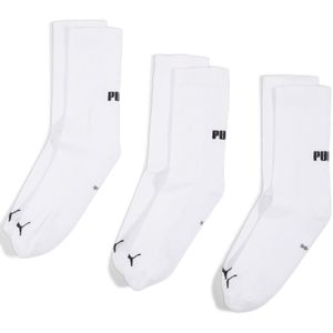 PUMA uniseks lange sokken, Wit, Maat 43-46