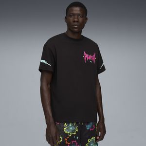 PUMA x RICK AND MORTY basketbal-T-shirt I voor Heren, Zwart, Maat S