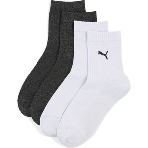 PUMA - Korte Sokken - Zwart/Wit - 2-pack voor Dames