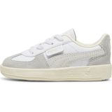 PUMA - Palermo - Leren Sneakers - Grijs/Rood/Wit