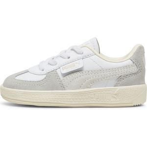 PUMA - Palermo - Leren Sneakers - Grijs/Rood/Wit