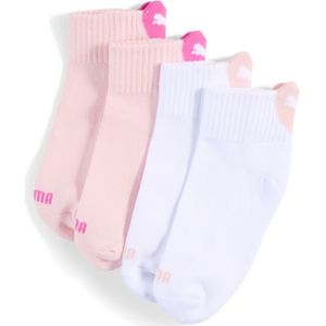 PUMA - Korte Sokken - Roze/Wit - Set van 2 - Dempende Zool