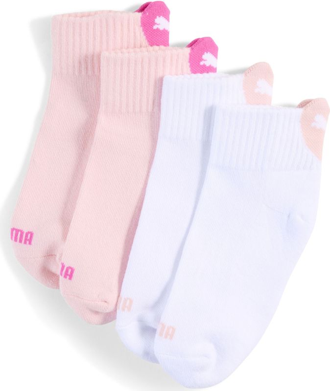 PUMA - Korte Sokken - Roze/Wit - Set van 2 - Dempende Zool