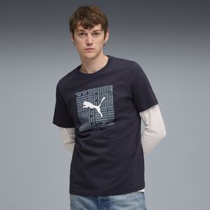 PUMA - Graphic Box - T-shirt - Blauw