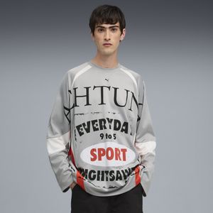 PUMA Nine To Five uniseks shirt met lange mouw, Grijs, Maat S