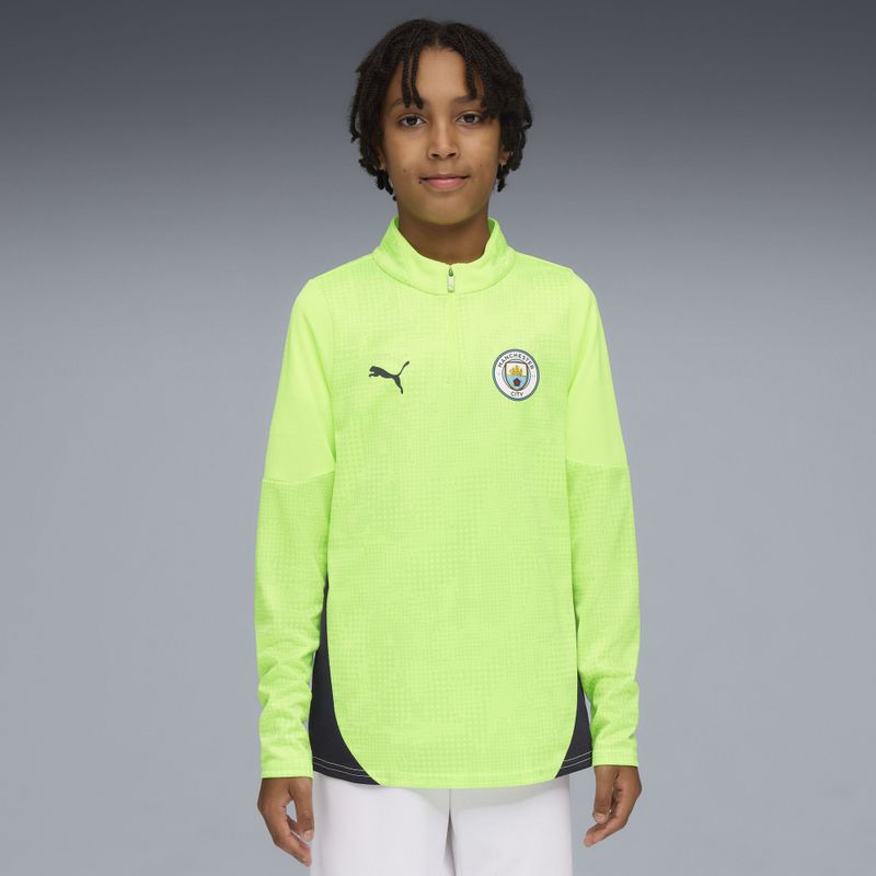 PUMA Manchester City trainingstop met kwartrits, Blauw, Maat 15-16Y