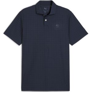 PUMA MATTR Houndstooth golfpolo voor Heren, Blauw, Maat M