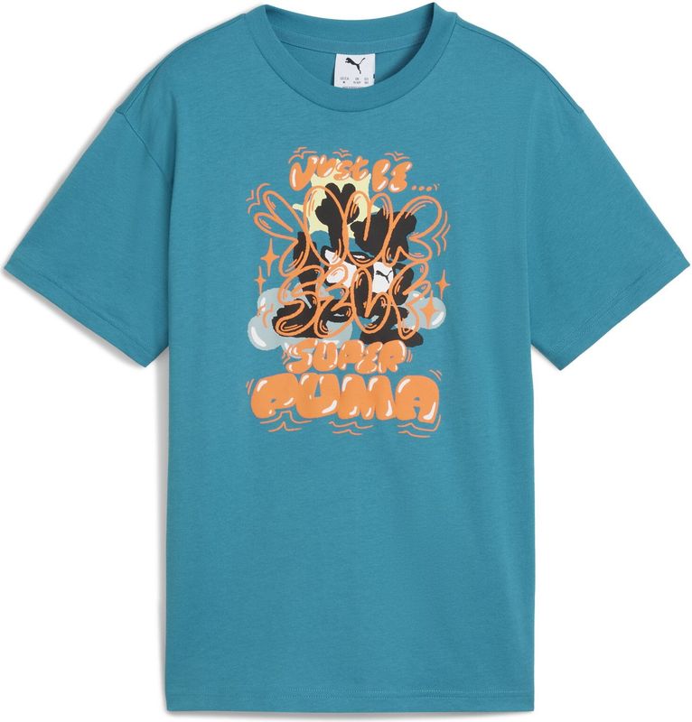 PUMA - Graphic T-shirt - Blauw - Heren