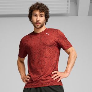 PUMA STUDIO CLOUDSPUN T-shirt met all-over-print, Rood