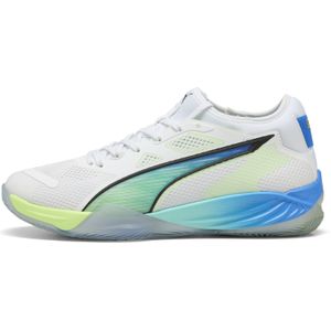 PUMA Eliminate NITRO™ SQD 4 ENERGY handbalschoenen uniseks, Groen/Zwart/Wit, Maat 44