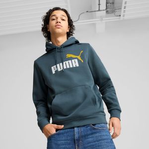 PUMA Essentials+ tweekleurige hoodie met groot logo, Grijs