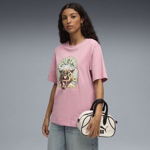 Graphic PUMA Fest relaxed T-shirt voor Dames, Roze, Maat S