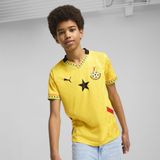 Ghana 2025 uitshirt, Zwart/Geel, Maat 11-12Y | PUMA