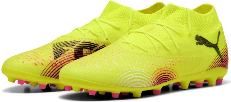 PUMA - FUTURE 8 PRO MG - Voetbalschoenen - Zwart/Geel - Gerecycled Materiaal