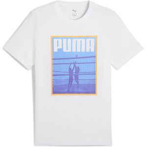 Graphics Volley T-shirt voor Heren, Wit, Maat M | PUMA