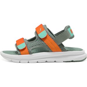 PUMA Evolve sandalen, Groen/Oranje, Maat 34,5