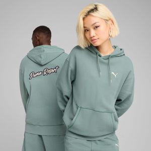 PUMA PREMIUM ESS Relaxed uniseks hoodie met opdruk voor Dames, Groen