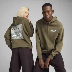 FUTURE.PUMA.ARCHIVE relaxte hoodie met print uniseks, Groen, Maat XXL