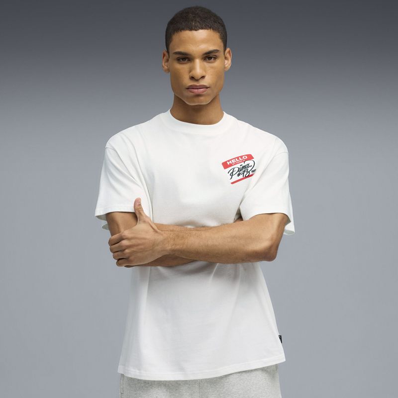 PUMA HooperHotline T-shirt I voor Heren, Wit, Maat S