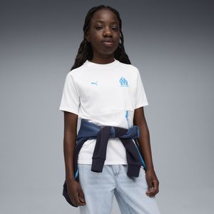 Olympique de Marseille PUMATECH T-shirt met zakje, Blauw/Wit, Maat 15-16Y