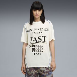 PUMA Nine To Five uniseks top van mesh, Wit, Maat S