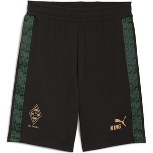 PUMA Borussia Mönchengladbach KING short voor Heren, Zwart/Goud, Maat S