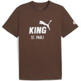 PUMA - KING Logo T-shirt - Wit/Bruin - Heren