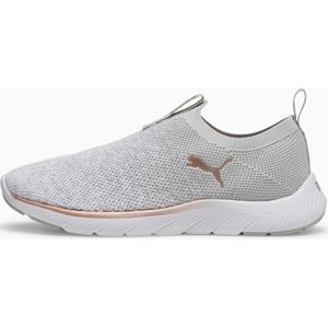 PUMA Softride Remi Slip-on Knit hardloopschoenen voor Dames, Roze/Grijs/Wit