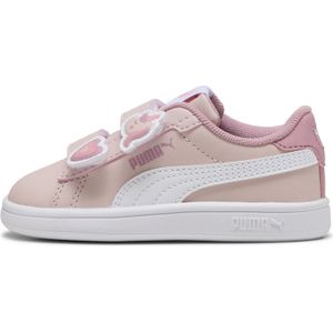 PUMA - Sneakers Smash 3.0 Badges - Mauve/Wit - Synthetisch Materiaal